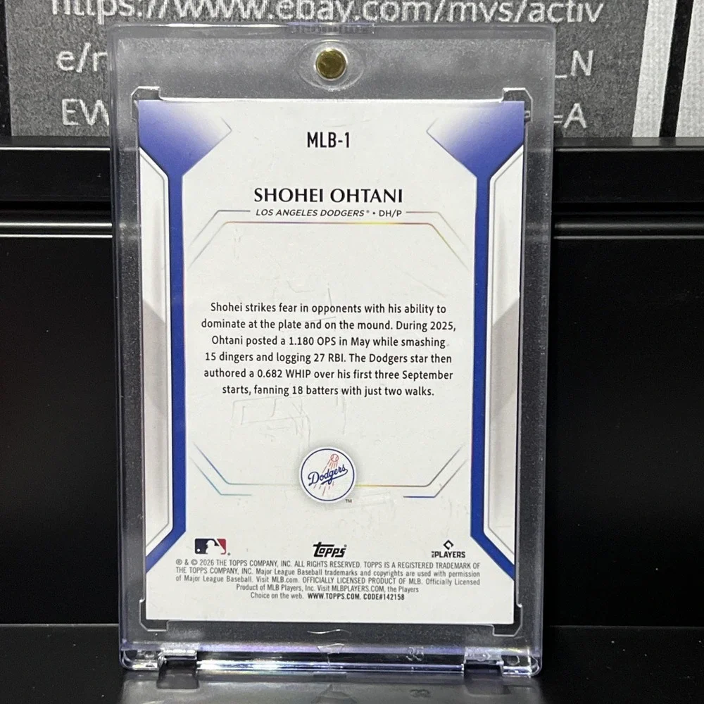 2026 Topps Shohei Ohtani MLB-1 Los Angeles Dodgers Rainbow Foil Insert Card